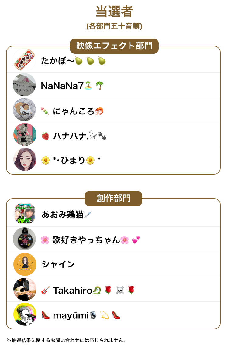 当選者